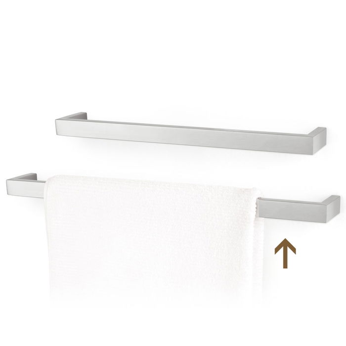 Zack Barra Toalla Linea Mate 61.5 cm Acabado Matt Brush Polish Doble Fijación